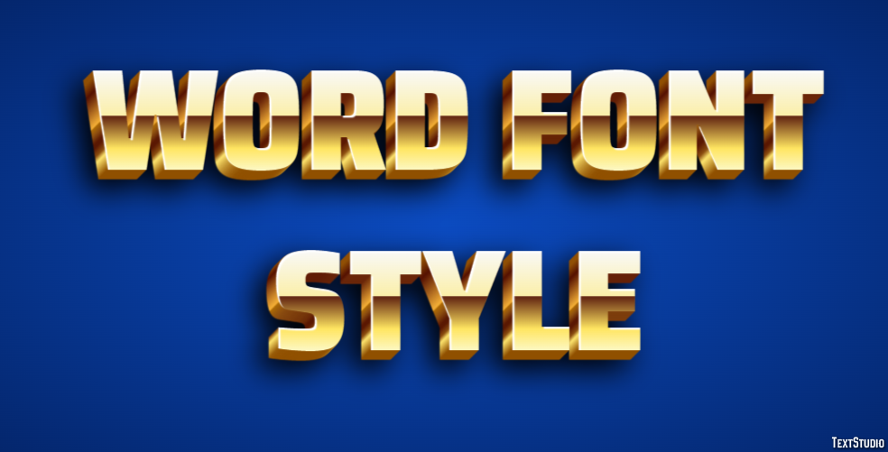 Word Font Style Texteffekt