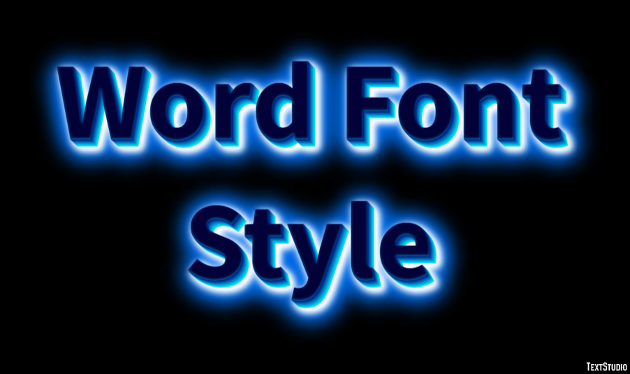 Word Font Style Effetto testo