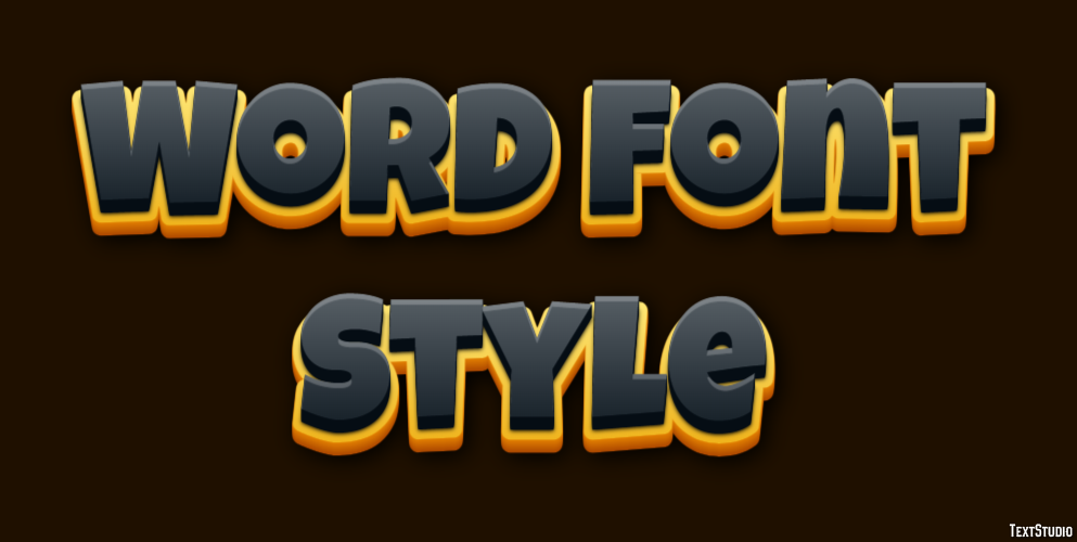 Word Font Style Effetto testo