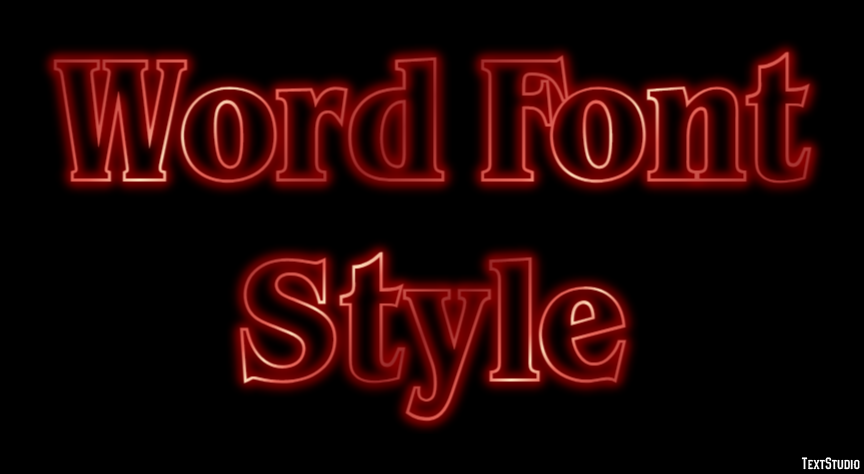 Word Font Style Effetto testo