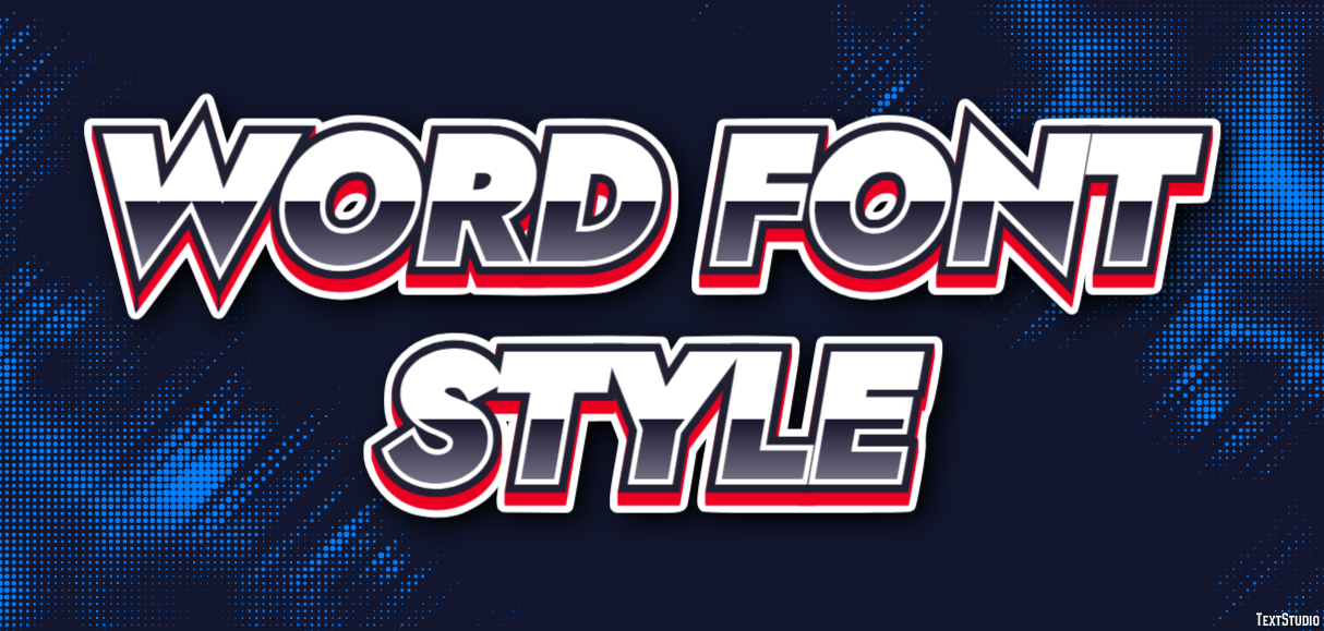 Word Font Style Effetto testo