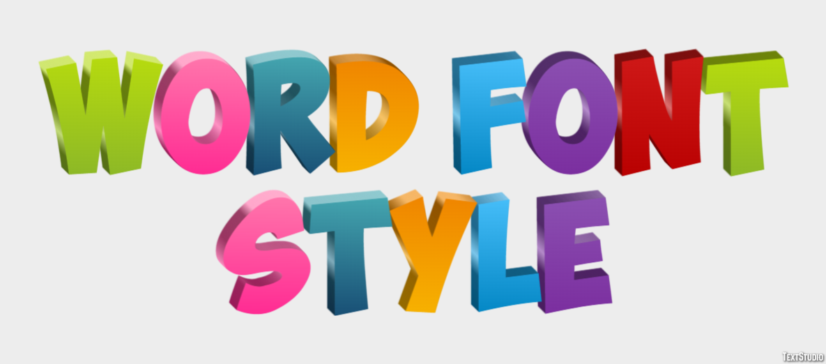 Word Font Style Effetto testo