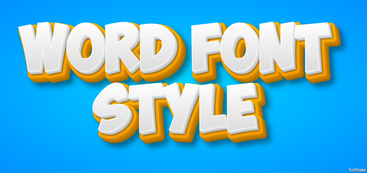 Word Font Style Effetto testo