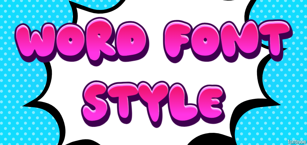 Word Font Style Effetto testo
