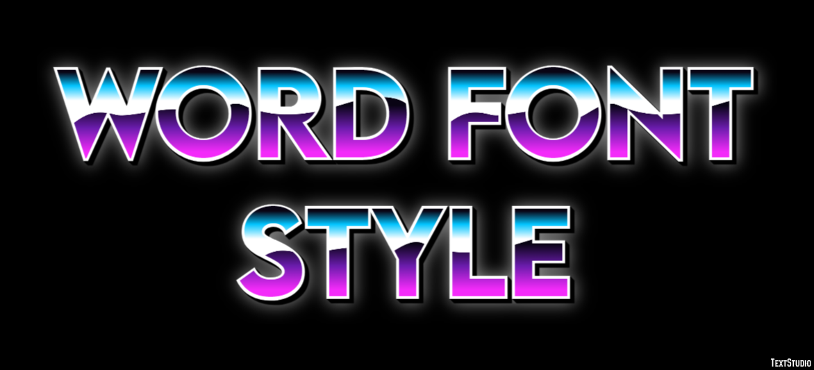 Word Font Style Effetto testo