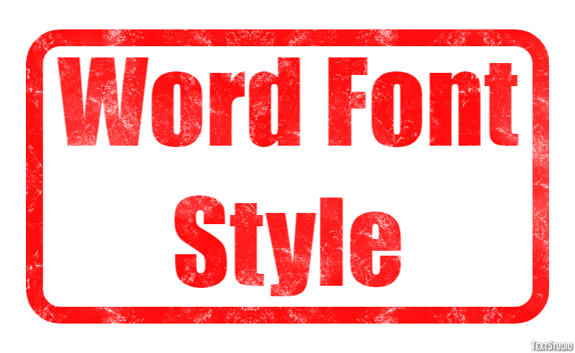Word Font Style Effetto testo