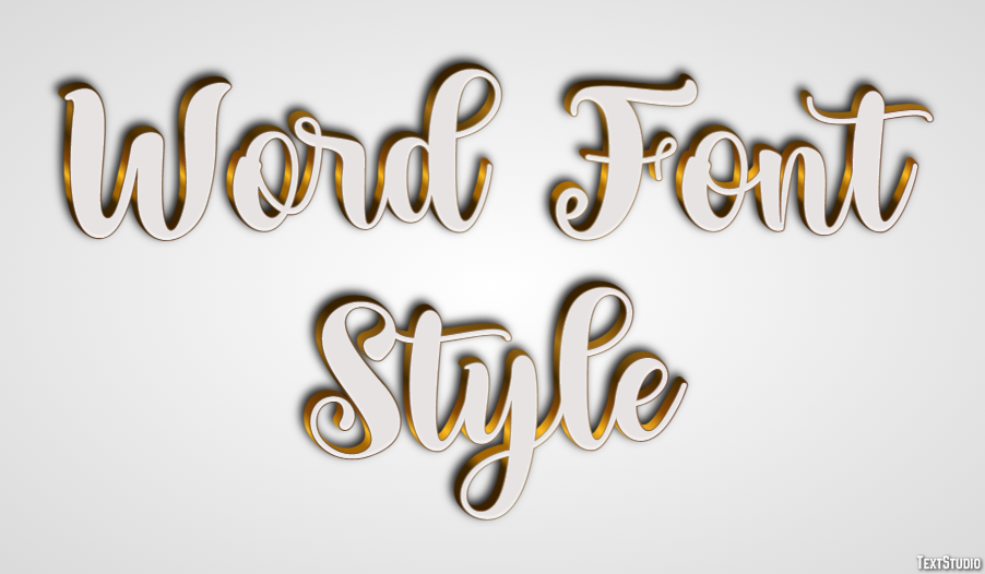 Word Font Style Effetto testo