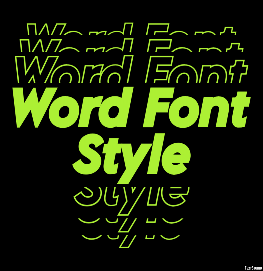 Word Font Style Effetto testo