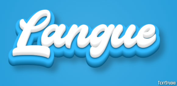 Langue Effet de texte