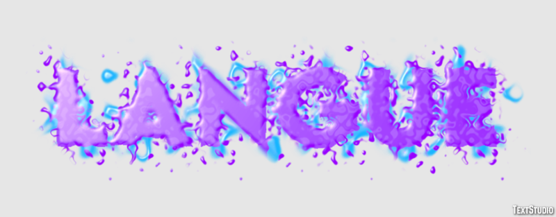 Langue Effet de texte