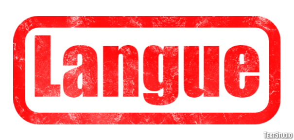 Langue Effet de texte
