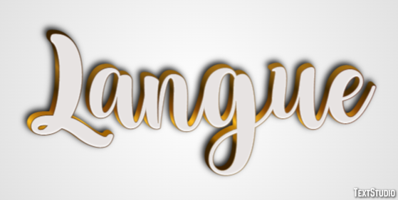 Langue Effet de texte