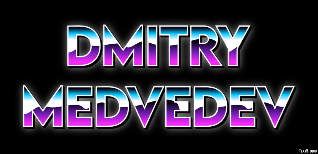 Dmitry Medvedev Efeito de texto