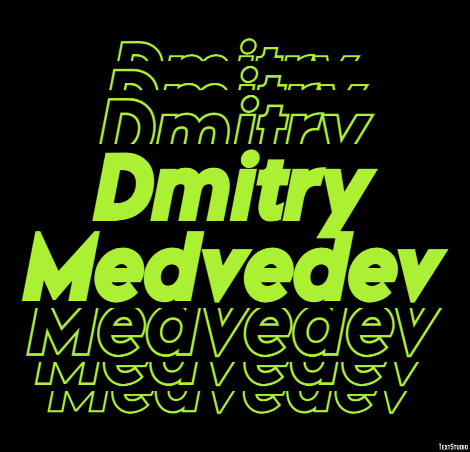 Dmitry Medvedev Efeito de texto