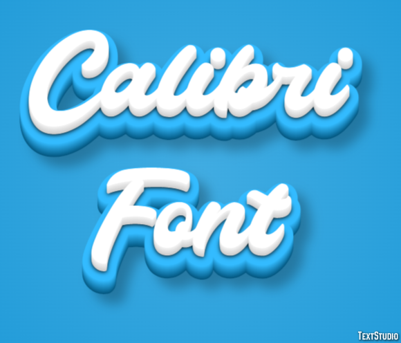 Calibri Font Effet de Texte