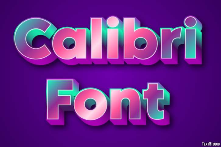 Calibri Font Effet de Texte
