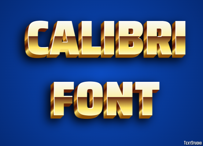 Calibri Font Effet de Texte