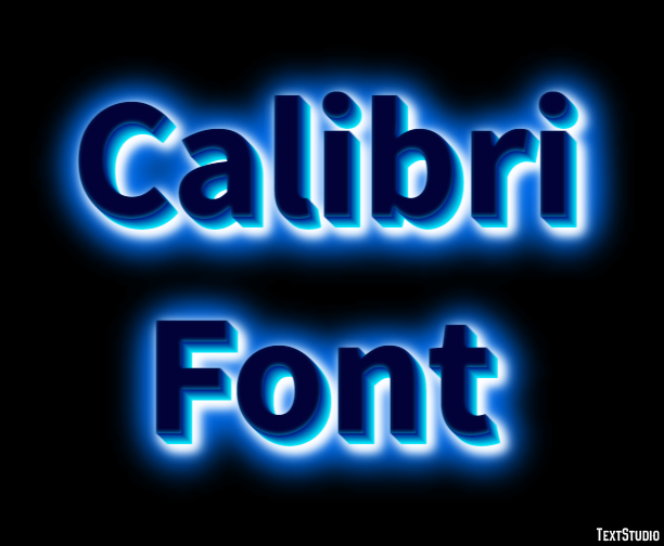 Calibri Font Effet de Texte