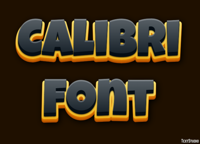 Calibri Font Effet de Texte