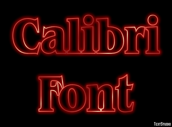 Calibri Font Effet de Texte
