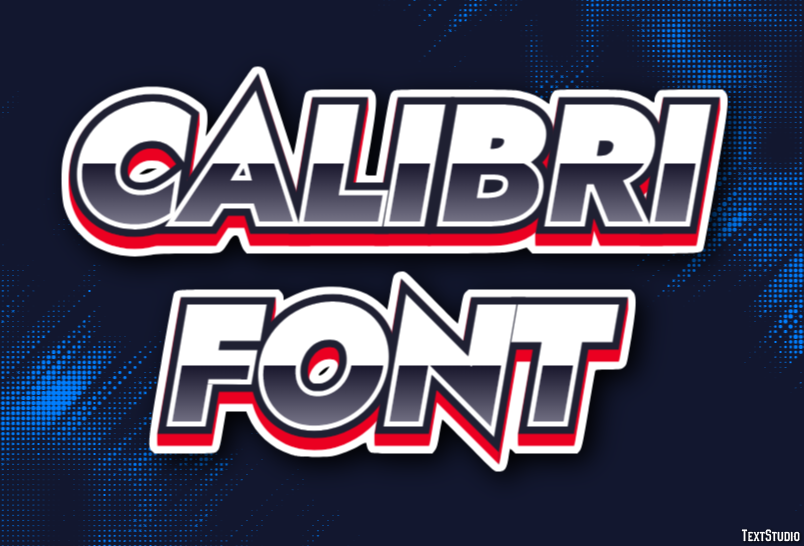Calibri Font Effetto testo
