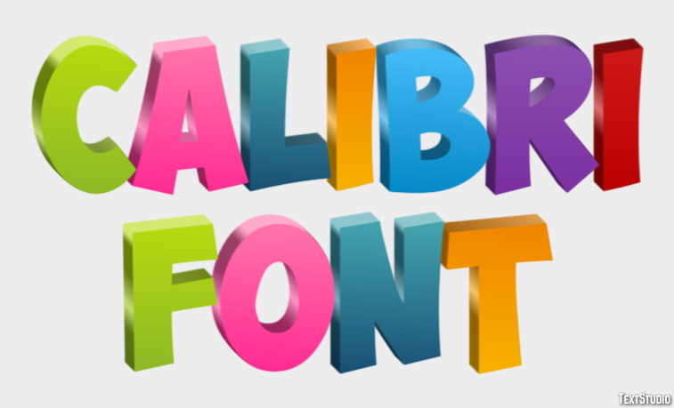 Calibri Font Effet de Texte