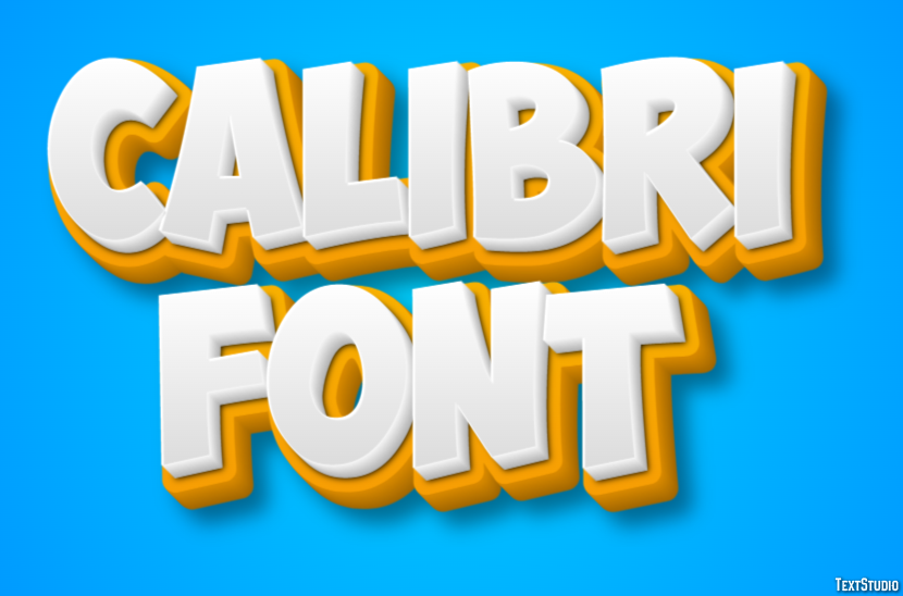 Calibri Font Effet de Texte