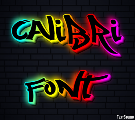 Calibri Font Effet de Texte