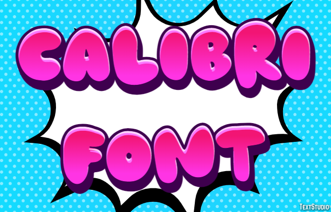 Calibri Font Effet de Texte