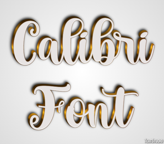 Calibri Font Effet de Texte