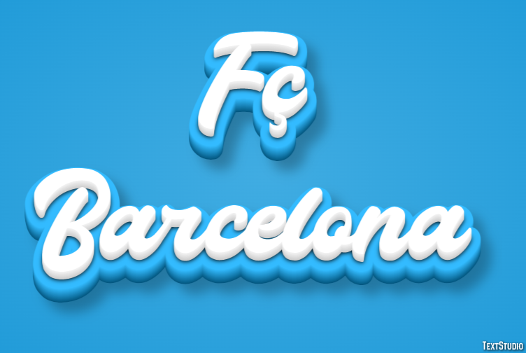 Fç Barcelona Effet de Texte