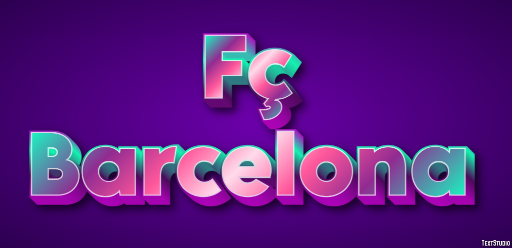 Fç Barcelona Effet de Texte