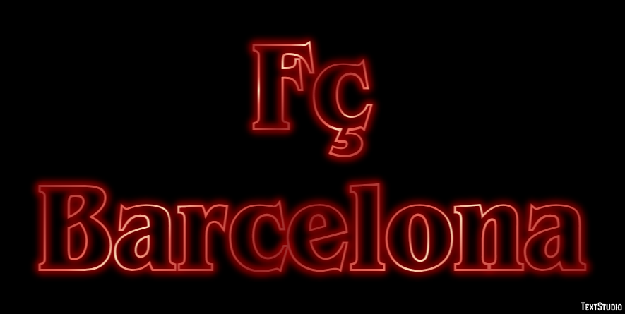 Fç Barcelona Effet de Texte