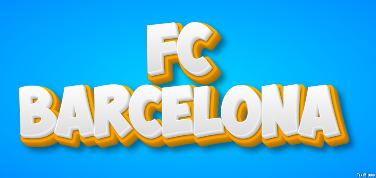 Fç Barcelona Effet de Texte