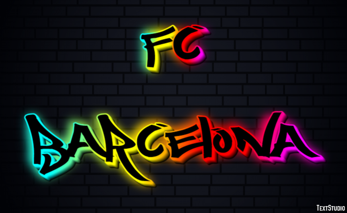 Fç Barcelona Effet de Texte