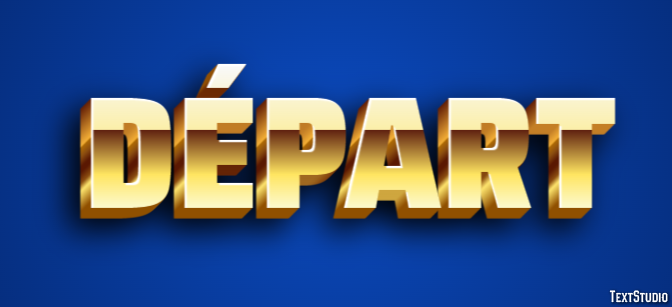 Départ Efeito de texto
