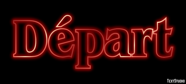 Départ Effet de Texte