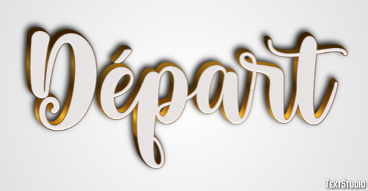 Départ Efeito de texto