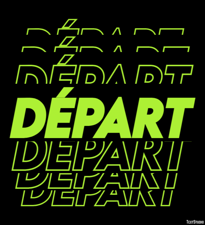 Départ Effet de Texte