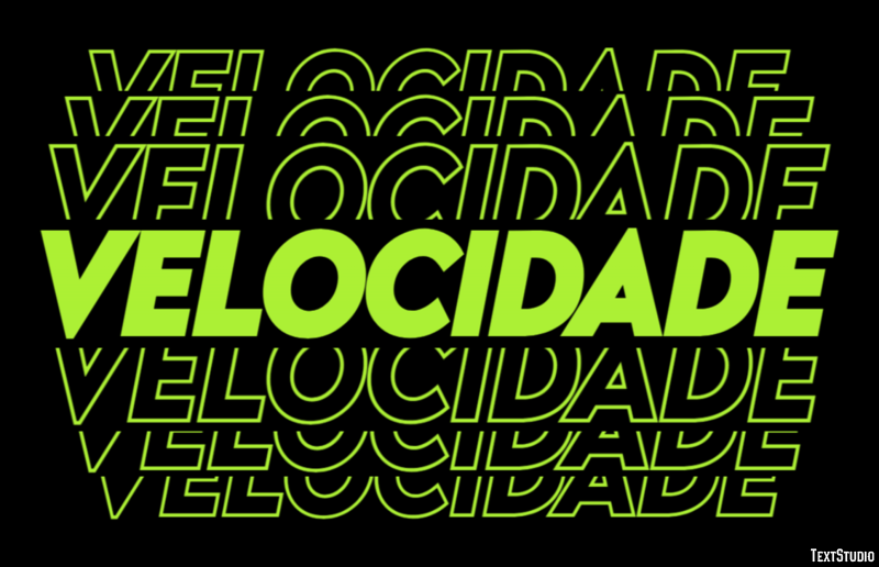 Velocidade Effetto testo