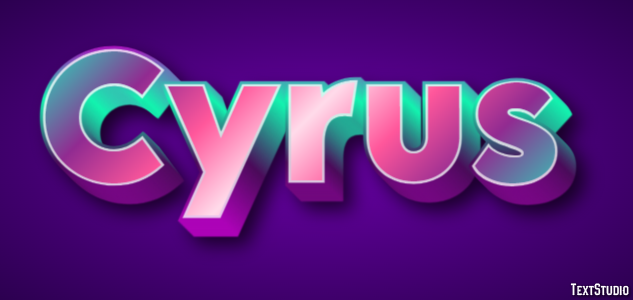 Cyrus Text Effect