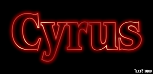 Cyrus Text Effect