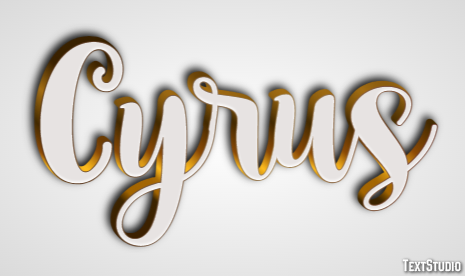 Cyrus Text Effect