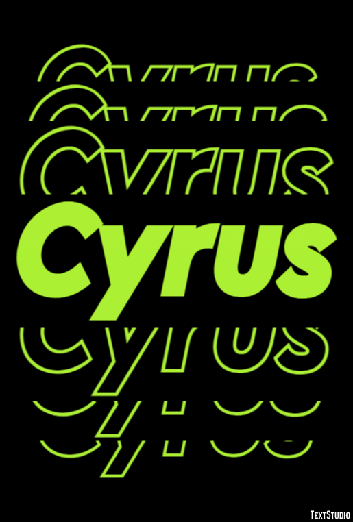 Cyrus Text Effect