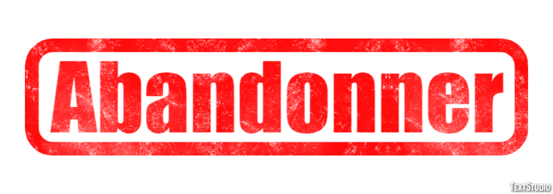 Abandonner Efecto de texto