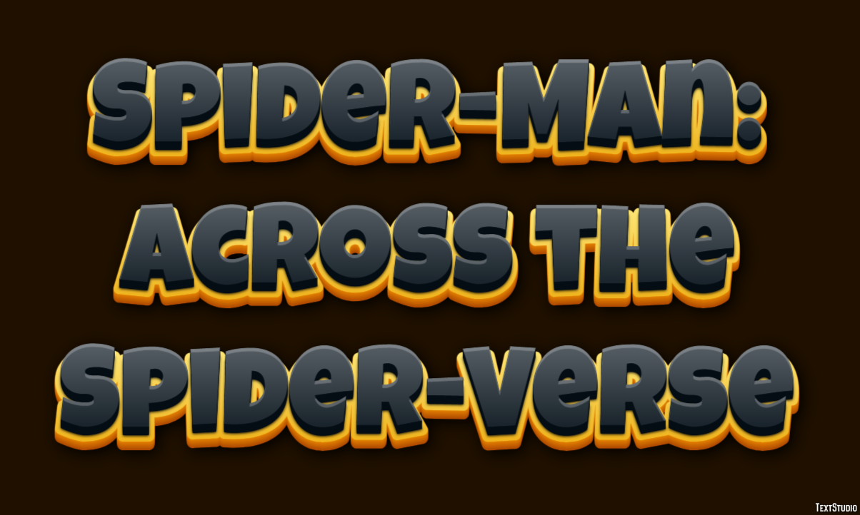 Spider-Man: Across the Spider-Verse テキスト効果