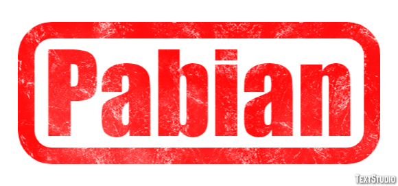 Pabian Efekt tekstowy