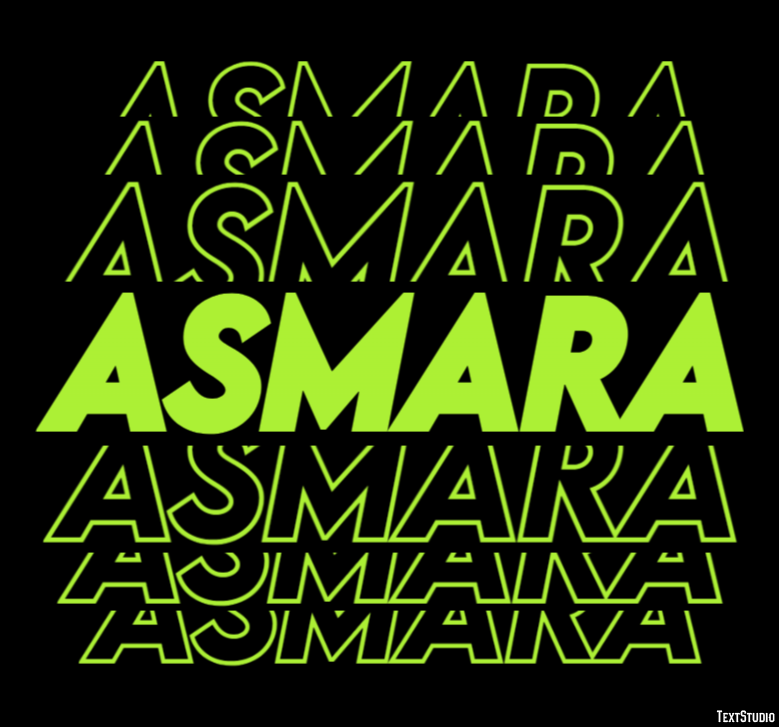Asmara Texteffekt