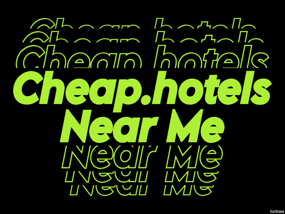 Cheap.hotels Near Me Efekt tekstowy