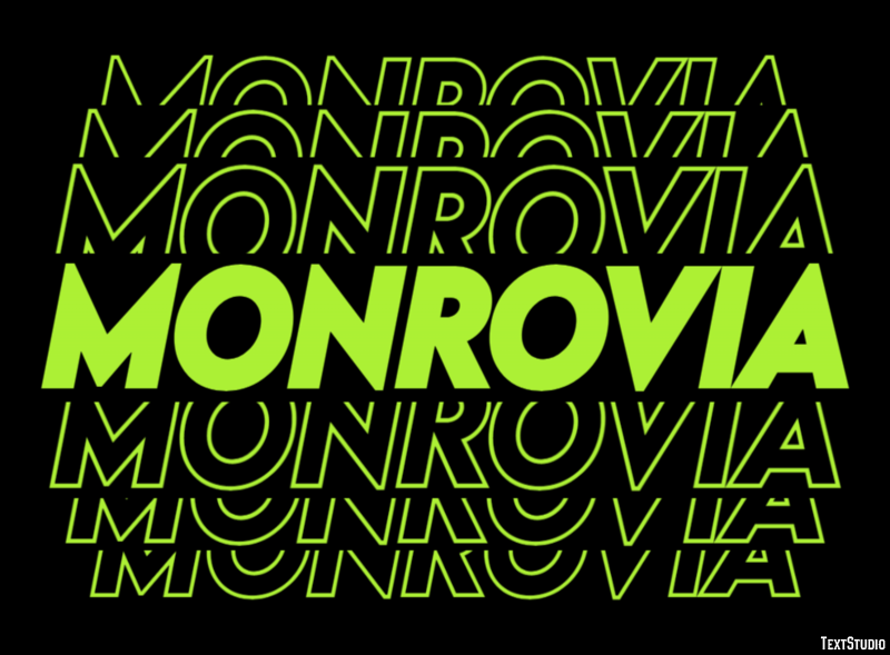 Monrovia Efekt tekstowy